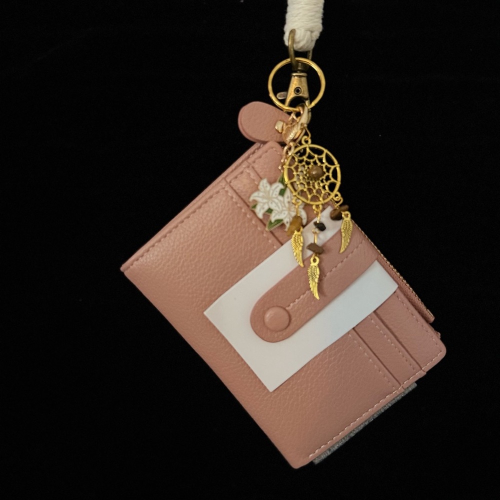 Pink Wallet with Dreamcatcher Charm